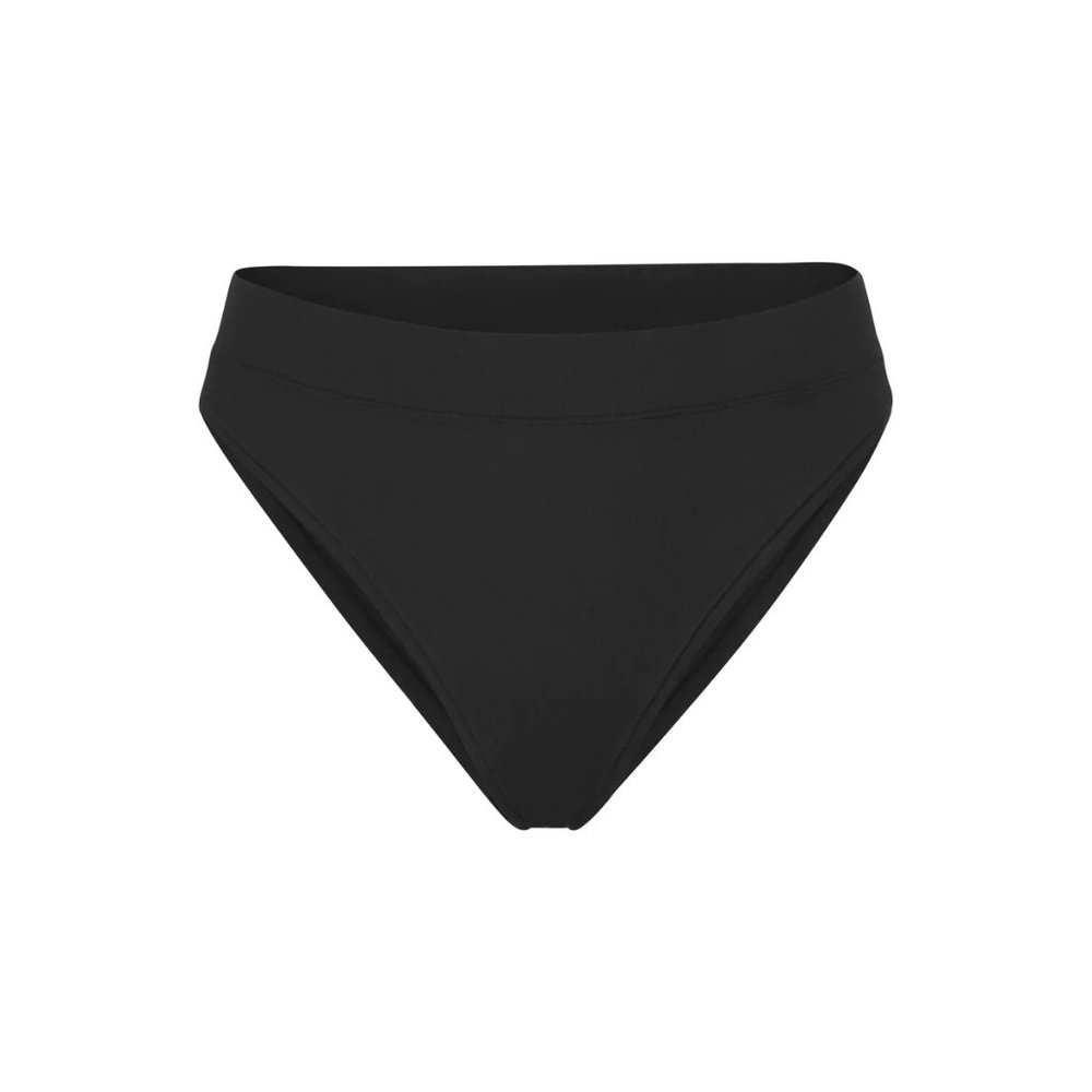 NWT SKIMS Cotton Jersey Cheeky Tanga Panty - Soot - Size XS